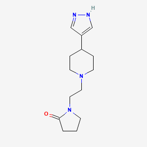 1-[2-[4-(1H-pyrazol-4-yl)piperidin-1-yl]ethyl]pyrrolidin-2-one