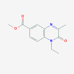 molecular formula C13H14N2O3 B7638828 Methyl 1-ethyl-3-methyl-2-oxoquinoxaline-6-carboxylate 