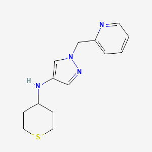 1-(pyridin-2-ylmethyl)-N-(thian-4-yl)pyrazol-4-amine