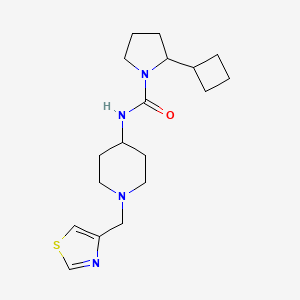 2-cyclobutyl-N-[1-(1,3-thiazol-4-ylmethyl)piperidin-4-yl]pyrrolidine-1-carboxamide