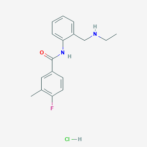 N-[2-(ethylaminomethyl)phenyl]-4-fluoro-3-methylbenzamide;hydrochloride