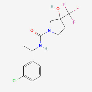 N-[1-(3-chlorophenyl)ethyl]-3-hydroxy-3-(trifluoromethyl)pyrrolidine-1-carboxamide