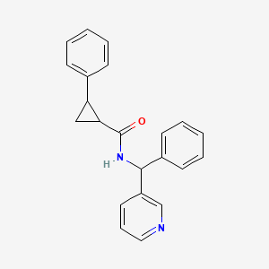 molecular formula C22H20N2O B7638969 2-phenyl-N-[phenyl(pyridin-3-yl)methyl]cyclopropane-1-carboxamide 