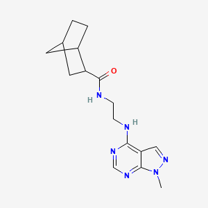 N-[2-[(1-methylpyrazolo[3,4-d]pyrimidin-4-yl)amino]ethyl]bicyclo[2.2.1]heptane-2-carboxamide