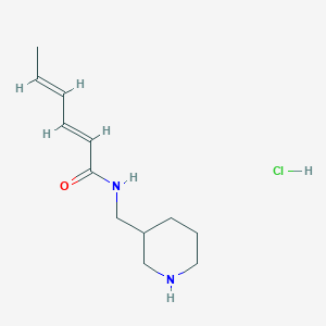 (2E,4E)-N-(piperidin-3-ylmethyl)hexa-2,4-dienamide;hydrochloride