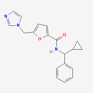 N-[cyclopropyl(phenyl)methyl]-5-(imidazol-1-ylmethyl)furan-2-carboxamide