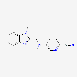 5-[Methyl-[(1-methylbenzimidazol-2-yl)methyl]amino]pyridine-2-carbonitrile