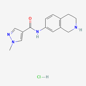 1-methyl-N-(1,2,3,4-tetrahydroisoquinolin-7-yl)pyrazole-4-carboxamide;hydrochloride