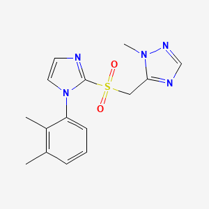 molecular formula C15H17N5O2S B7639139 5-[[1-(2,3-Dimethylphenyl)imidazol-2-yl]sulfonylmethyl]-1-methyl-1,2,4-triazole 