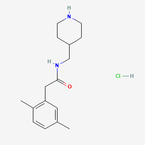 2-(2,5-dimethylphenyl)-N-(piperidin-4-ylmethyl)acetamide;hydrochloride