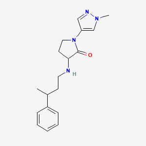 molecular formula C18H24N4O B7639159 1-(1-Methylpyrazol-4-yl)-3-(3-phenylbutylamino)pyrrolidin-2-one 