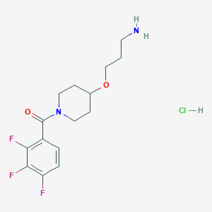 [4-(3-Aminopropoxy)piperidin-1-yl]-(2,3,4-trifluorophenyl)methanone;hydrochloride