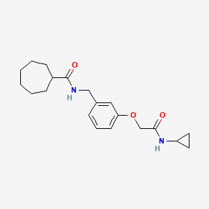 N-[[3-[2-(cyclopropylamino)-2-oxoethoxy]phenyl]methyl]cycloheptanecarboxamide