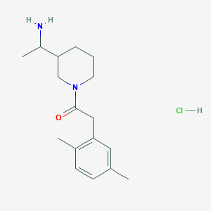 1-[3-(1-Aminoethyl)piperidin-1-yl]-2-(2,5-dimethylphenyl)ethanone;hydrochloride