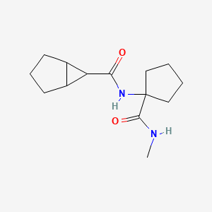 molecular formula C14H22N2O2 B7639218 N-[1-(methylcarbamoyl)cyclopentyl]bicyclo[3.1.0]hexane-6-carboxamide 