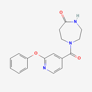 molecular formula C17H17N3O3 B7639255 1-(2-Phenoxypyridine-4-carbonyl)-1,4-diazepan-5-one 