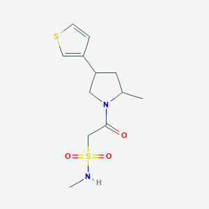 N-methyl-2-(2-methyl-4-thiophen-3-ylpyrrolidin-1-yl)-2-oxoethanesulfonamide