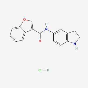 N-(2,3-dihydro-1H-indol-5-yl)-1-benzofuran-3-carboxamide;hydrochloride