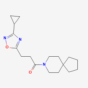 1-(8-Azaspiro[4.5]decan-8-yl)-3-(3-cyclopropyl-1,2,4-oxadiazol-5-yl)propan-1-one