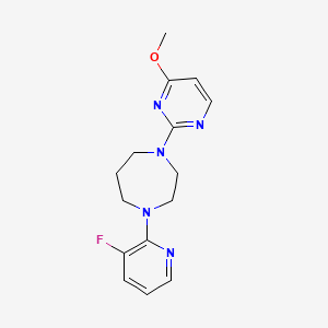 molecular formula C15H18FN5O B7639357 1-(3-Fluoropyridin-2-yl)-4-(4-methoxypyrimidin-2-yl)-1,4-diazepane 