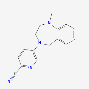 5-(1-methyl-3,5-dihydro-2H-1,4-benzodiazepin-4-yl)pyridine-2-carbonitrile