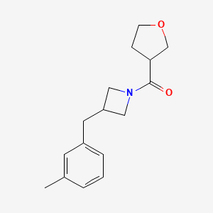 [3-[(3-Methylphenyl)methyl]azetidin-1-yl]-(oxolan-3-yl)methanone