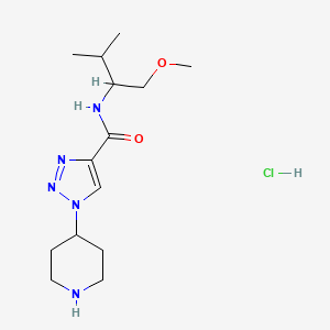 N-(1-methoxy-3-methylbutan-2-yl)-1-piperidin-4-yltriazole-4-carboxamide;hydrochloride