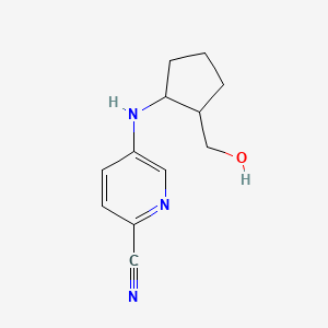 5-[[2-(Hydroxymethyl)cyclopentyl]amino]pyridine-2-carbonitrile