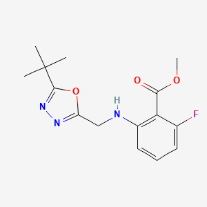 Methyl 2-[(5-tert-butyl-1,3,4-oxadiazol-2-yl)methylamino]-6-fluorobenzoate