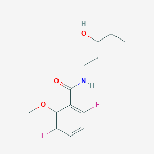 molecular formula C14H19F2NO3 B7639485 3,6-difluoro-N-(3-hydroxy-4-methylpentyl)-2-methoxybenzamide 