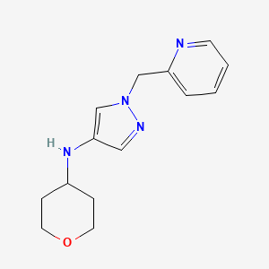 N-(oxan-4-yl)-1-(pyridin-2-ylmethyl)pyrazol-4-amine