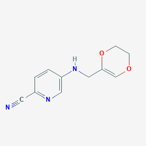 5-(2,3-Dihydro-1,4-dioxin-5-ylmethylamino)pyridine-2-carbonitrile