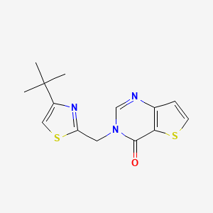 3-[(4-Tert-butyl-1,3-thiazol-2-yl)methyl]thieno[3,2-d]pyrimidin-4-one