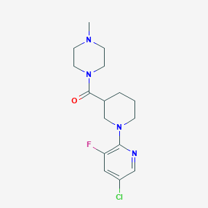 molecular formula C16H22ClFN4O B7639593 [1-(5-Chloro-3-fluoropyridin-2-yl)piperidin-3-yl]-(4-methylpiperazin-1-yl)methanone 