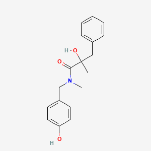 2-hydroxy-N-[(4-hydroxyphenyl)methyl]-N,2-dimethyl-3-phenylpropanamide