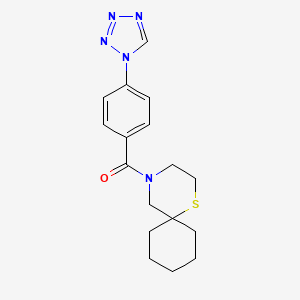 [4-(Tetrazol-1-yl)phenyl]-(1-thia-4-azaspiro[5.5]undecan-4-yl)methanone