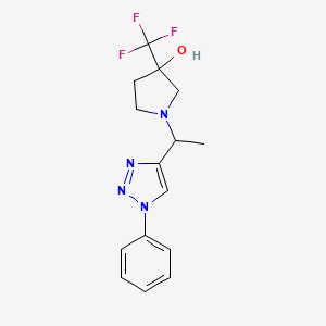 1-[1-(1-Phenyltriazol-4-yl)ethyl]-3-(trifluoromethyl)pyrrolidin-3-ol