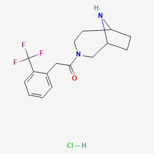 1-(3,9-Diazabicyclo[4.2.1]nonan-3-yl)-2-[2-(trifluoromethyl)phenyl]ethanone;hydrochloride