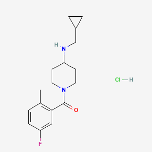 [4-(Cyclopropylmethylamino)piperidin-1-yl]-(5-fluoro-2-methylphenyl)methanone;hydrochloride