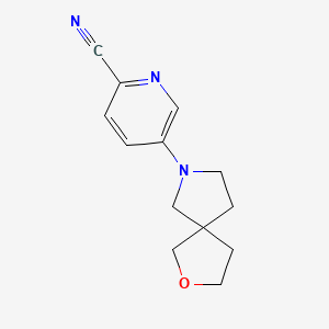 5-(2-Oxa-7-azaspiro[4.4]nonan-7-yl)pyridine-2-carbonitrile