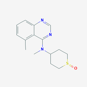 molecular formula C15H19N3OS B7639733 N,5-dimethyl-N-(1-oxothian-4-yl)quinazolin-4-amine 