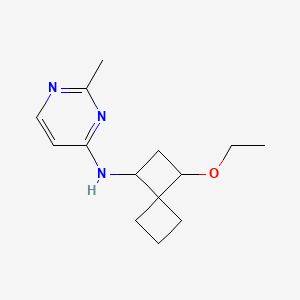 molecular formula C14H21N3O B7639741 N-(3-ethoxyspiro[3.3]heptan-1-yl)-2-methylpyrimidin-4-amine 