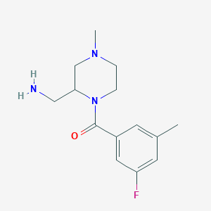 [2-(Aminomethyl)-4-methylpiperazin-1-yl]-(3-fluoro-5-methylphenyl)methanone