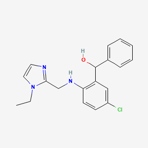 molecular formula C19H20ClN3O B7639770 [5-Chloro-2-[(1-ethylimidazol-2-yl)methylamino]phenyl]-phenylmethanol 