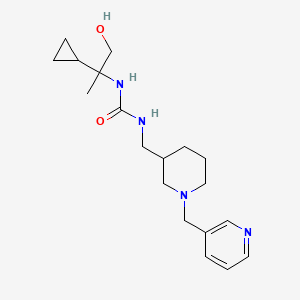 molecular formula C19H30N4O2 B7639777 1-(2-Cyclopropyl-1-hydroxypropan-2-yl)-3-[[1-(pyridin-3-ylmethyl)piperidin-3-yl]methyl]urea 