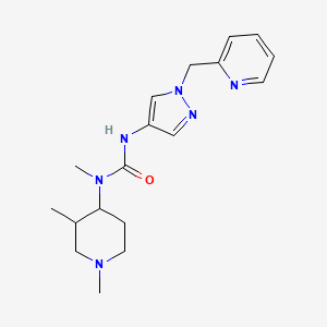 1-(1,3-Dimethylpiperidin-4-yl)-1-methyl-3-[1-(pyridin-2-ylmethyl)pyrazol-4-yl]urea