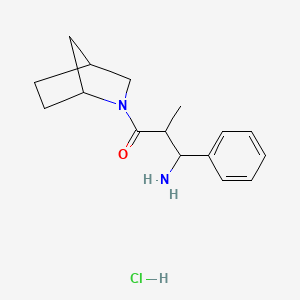 3-Amino-1-(2-azabicyclo[2.2.1]heptan-2-yl)-2-methyl-3-phenylpropan-1-one;hydrochloride