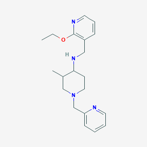 molecular formula C20H28N4O B7639901 N-[(2-ethoxypyridin-3-yl)methyl]-3-methyl-1-(pyridin-2-ylmethyl)piperidin-4-amine 