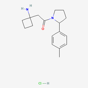 2-(1-Aminocyclobutyl)-1-[2-(4-methylphenyl)pyrrolidin-1-yl]ethanone;hydrochloride