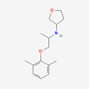 molecular formula C15H23NO2 B7639910 N-[1-(2,6-dimethylphenoxy)propan-2-yl]oxolan-3-amine 